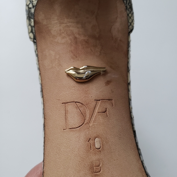 DVF | Strappy Heels Snakeskin Leather Heels - Picture 7 of 13